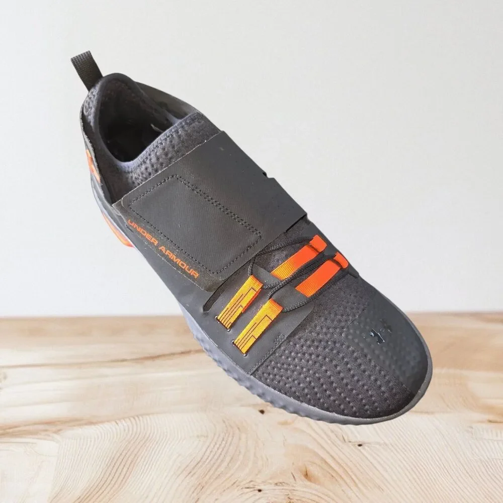 Under Armour Men's Training Team Architech Gray Orange Training Shoes Sz 13